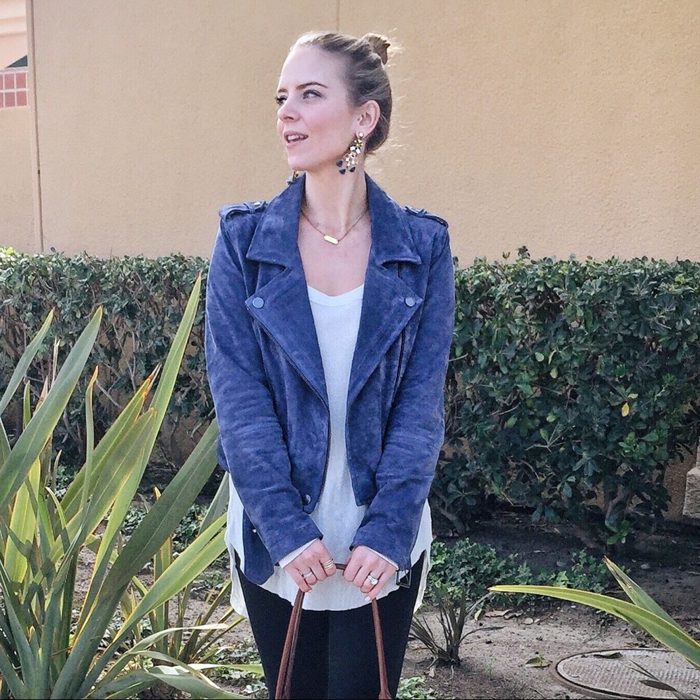 BLANKNYC Suede Moto Jacket